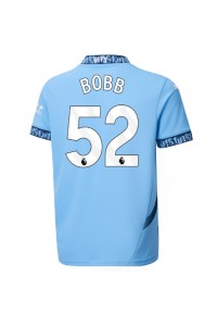 Manchester City Oscar Bobb #52 Fotballdrakt Hjemme Klær 2024-25 Korte ermer